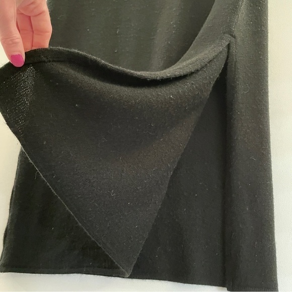 Sag Harbor Mockneck Sweater Dress Color-block Aqua Black Medium - Picture 5 of 12